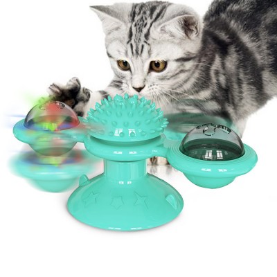 Amazon hot sale windmill cat toy turntable tease cat toy scratching itching cat brush