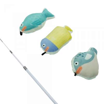 2020 New Pet Cat Fishing Rod Toy Funny Cat Stick Toy Interactive Cat Teaser Pet Toys